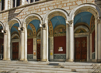 Church of Panagia Chrysospiliotissa in Athens. Greece