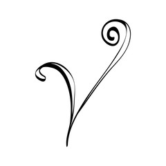 Decorative swirl line icon vector illustration graphic design