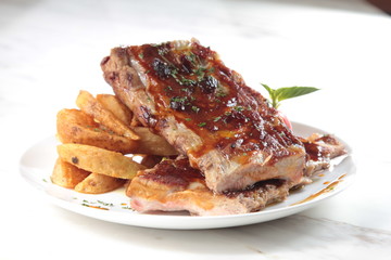 grilled pork spare ribs