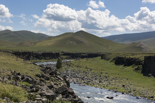 Am Fluss Orchon - Mongolei