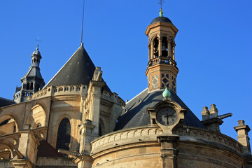 Fototapeta na wymiar Chevet de l'église Saint-Eustache à Paris, France