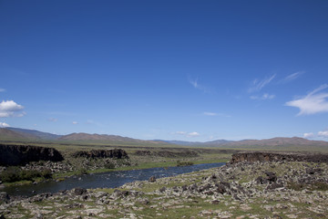 Am Fluss Orchon - Mongolei