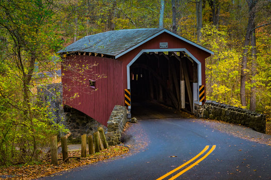 Red Covered Bridge in the Lancaster County Park