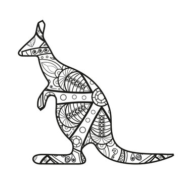 Kangaroo Black and White Fitted Sheet Kangaroo Snake 