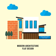 Modern house flat design