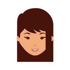 young woman avatar character vector illustration design
