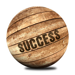 Wood Ball Message - Success