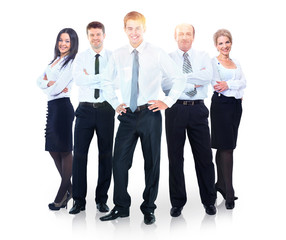 Obraz premium Young attractive business people - the elite business team