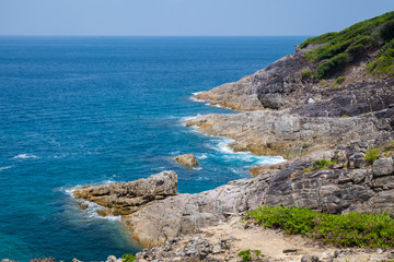 Sea view in a relax mood on a holiday in Koh Tachai, Phangnga , Thailand