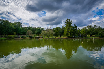 The lake at Freedom Park, in Charlotte, North Carolina.