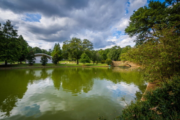 The lake at Freedom Park, in Charlotte, North Carolina.