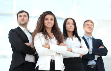 Fototapeta premium concept of a team: a successful professional business team with 