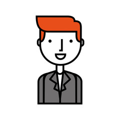 young man avatar character vector illustration design