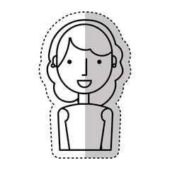Obraz premium young woman avatar character vector illustration design