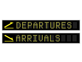 Departures Arrivals Led Signs
