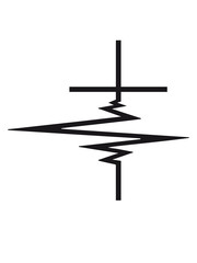 Symbol pulse frequency life pulse beat heart beat jesus christ cool design cross logo king