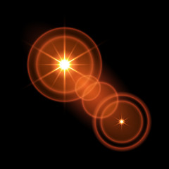 Obraz premium Vector transparent sunlight special lens flare