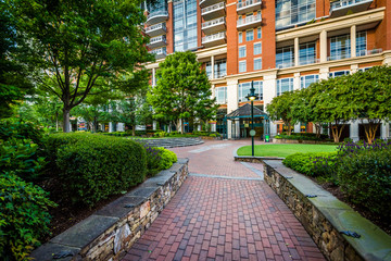 Walkway and buildings at The Green, in Uptown Charlotte, North C