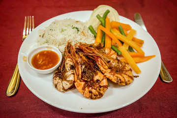 Prawn with rice