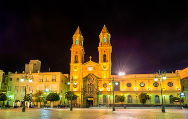 Fototapeta na wymiar San Antonio Church in Cadiz, Spain