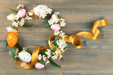 Easter eggs wreath.