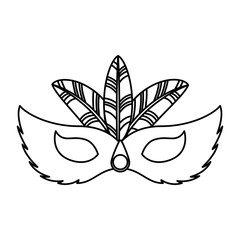 carnival mask tropical icon vector illustration design