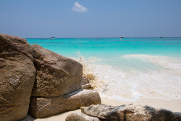 Sea view in a relax mood on a holiday in Koh Tachai, Phangnga , Thailand