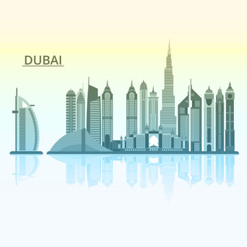 Vector illustration of Dubai city