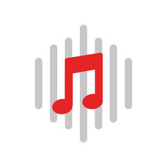 music note isolated icon vector illustration design