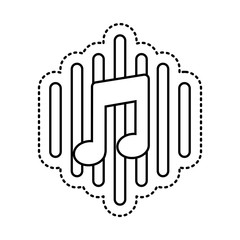 music note isolated icon vector illustration design