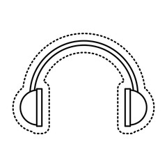 Fototapeta na wymiar headset audio device isolated icon vector illustration design