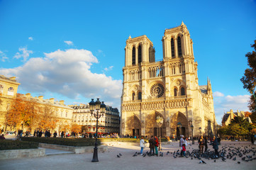 Naklejka na ściany i meble Notre Dame de Paris cathedral