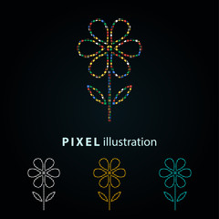 Flower - pixel illustration.