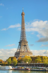 Fototapeta na wymiar Cityscape of Paris with the Eiffel tower