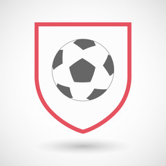 Obraz premium Isolated shield with a soccer ball