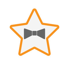 Isolated star with  a neck tie icon