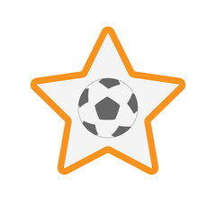 Obraz premium Isolated star with a soccer ball