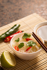 Chinese noodle with chili pepper