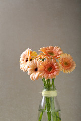  gerbera bouquet in glass vase