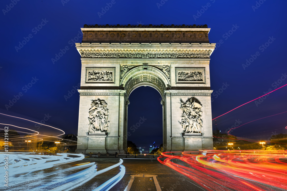 Wall mural The Triumphal Arch in Paris