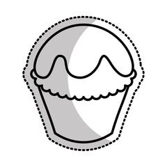 sweet and delicious cupcake icon vector illustration design