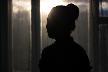 silhouette of girl