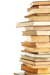 Old books isolated on a white background
