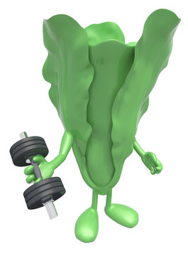 lettuce with arms and legs does weight training