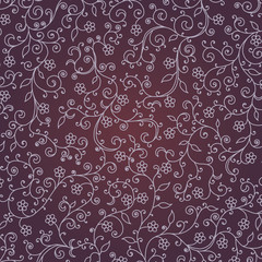 Retro styled flowers vector illustration for backgrounds