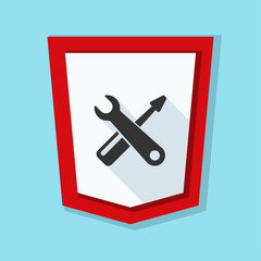 Obraz premium Service Shield sign illustration