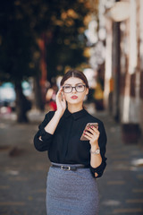 Fototapeta premium beautiful brunette with glasses