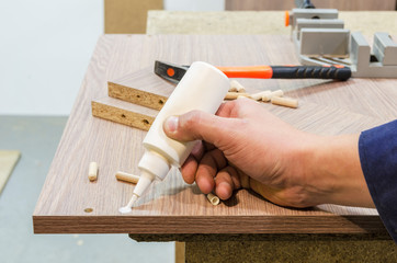 assembly of furniture