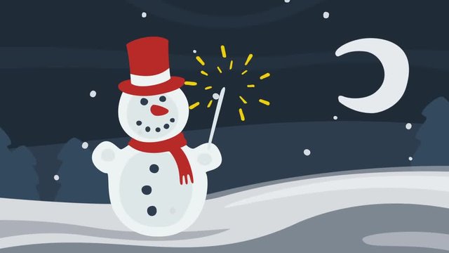 Christmas Snowman Cartoon