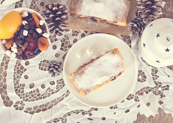 strudel and winter decor